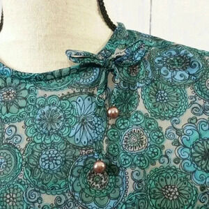 Vintage 60-70s Whimsical Floral Dress